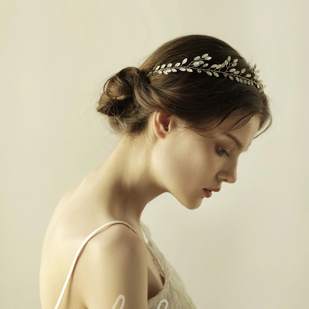 Beautiful Rhinestone Leaf Style Headbands