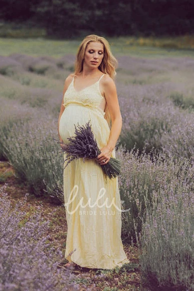 Knee-length Sleeveless A-Line Maternity Bridesmaid Dress
