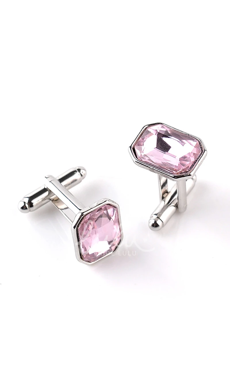 Crystal Alloy Cufflinks-5 Color Options