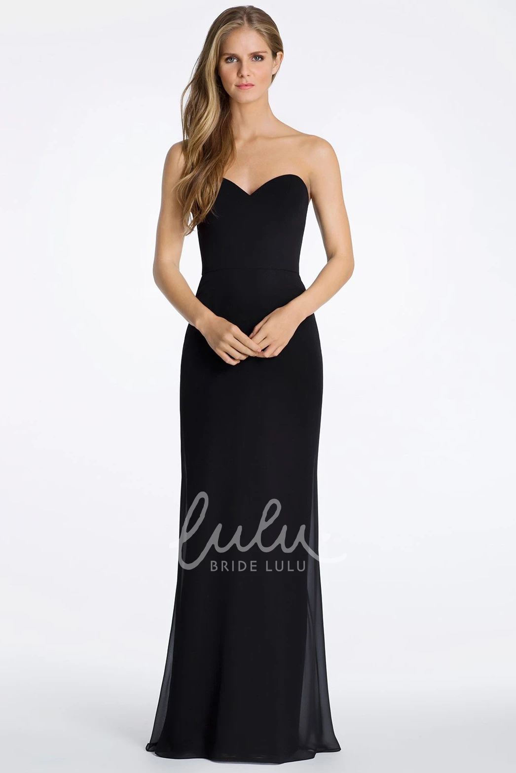 Sweetheart Caped Chiffon Bridesmaid Dress with Sleeveless Design