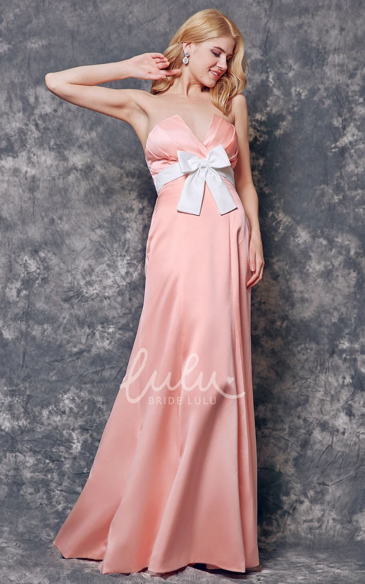 Sexy Ruched A-line Satin Prom Dress with Open Back