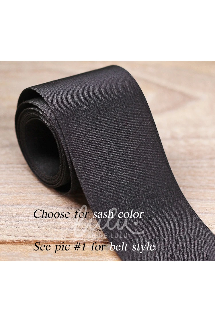 Elegant Beaded Belted Wedding Dress