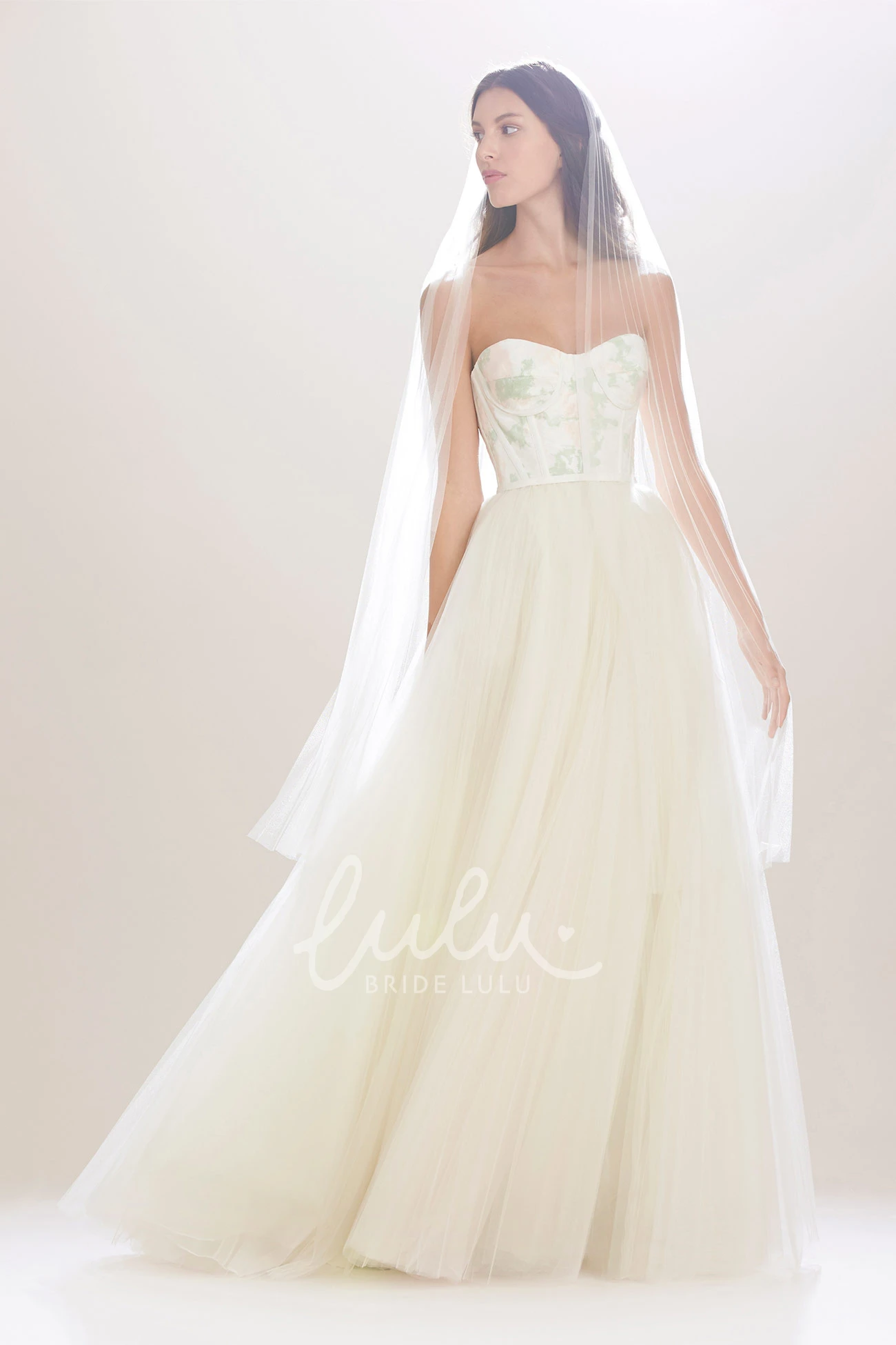 Sweetheart Tulle Wedding Dress with V-Back Ball Gown Style for Brides