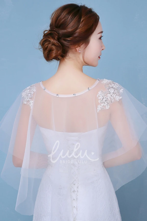 Mesh Lace Cape for Summer/Summer Weddings