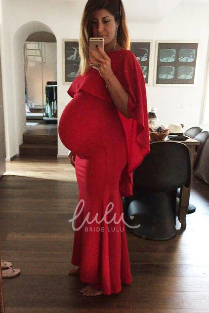 Empire Sheath Maternity Dress with 3/4 Length Sleeves