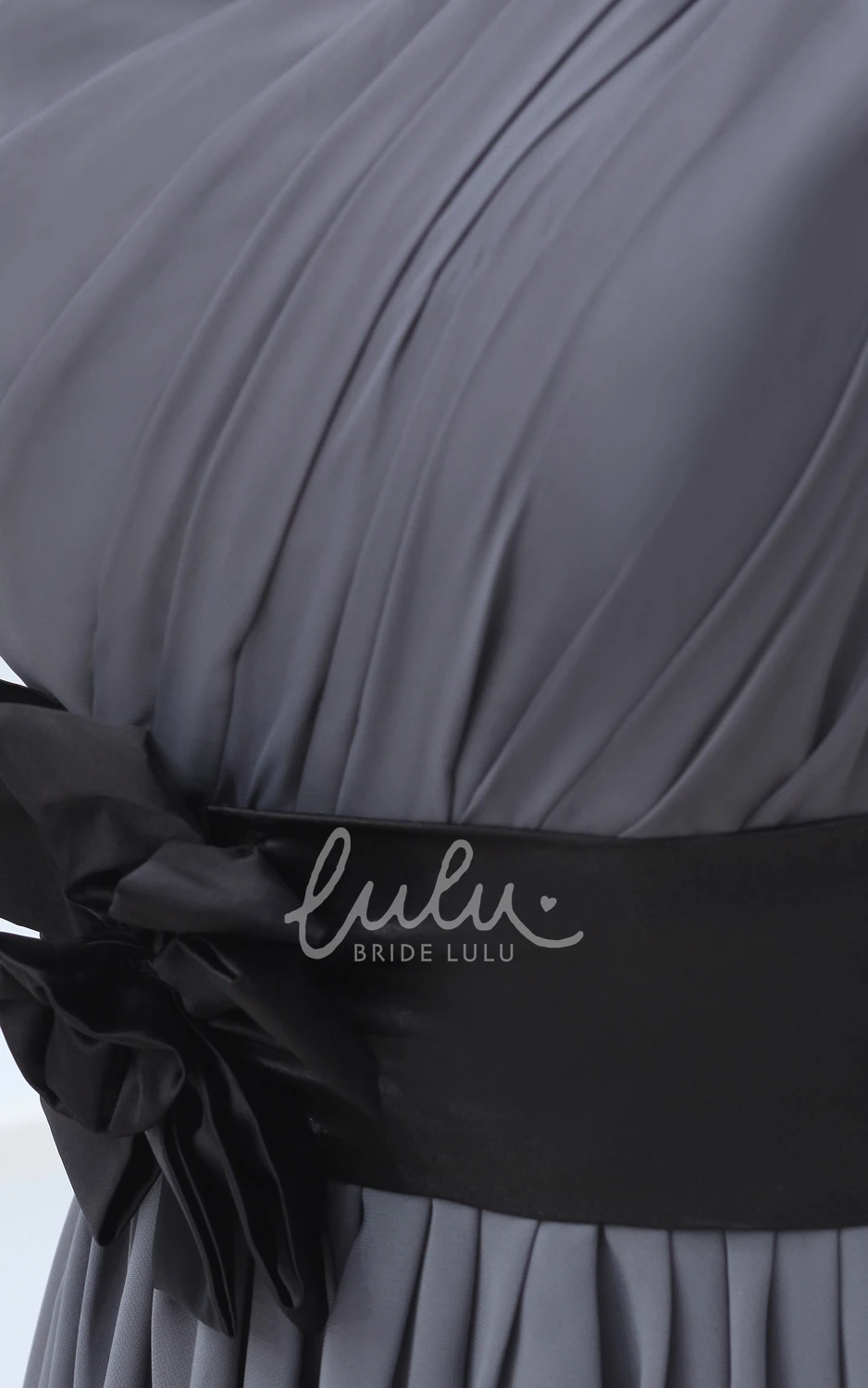 One-Shoulder Sleeveless Chiffon Bridesmaid Dress with Floral Sash Elegant Chiffon Bridesmaid Dress with One-Shoulder and Floral Sash