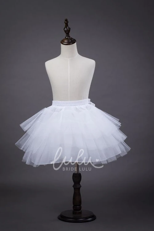 Three-layer Net Flower Girl Petticoat Dress for Weddings