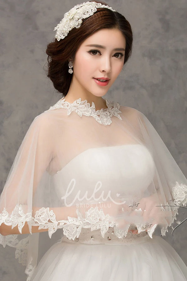 Lace Word Shoulder Cape Shawl for Prom Dress Unique and Elegant