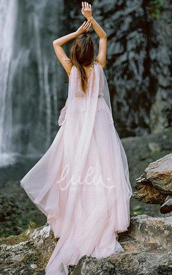 Bohemian Champagne Bridal Gown Unique Bridesmaid Dress 2025