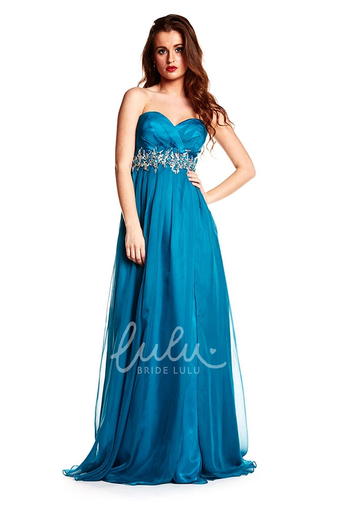 Sweetheart Chiffon Prom Dress with Criss-Cross Back and Sleeveless Design