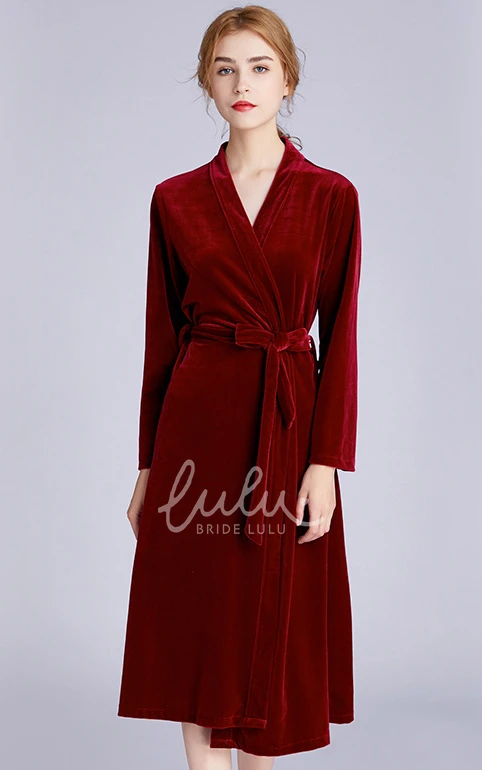 Bride Bridesmaid Embroidery Long Robe