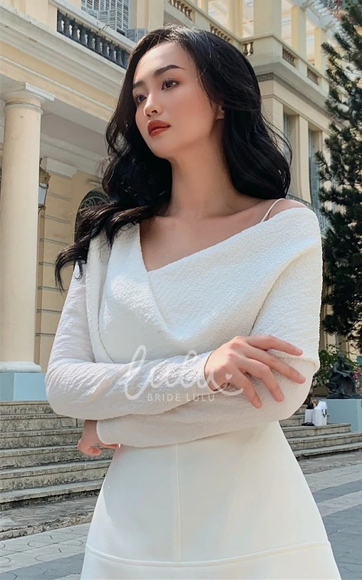 One-Shoulder Satin Tea-Length Cocktail Dress Ethereal & Modern