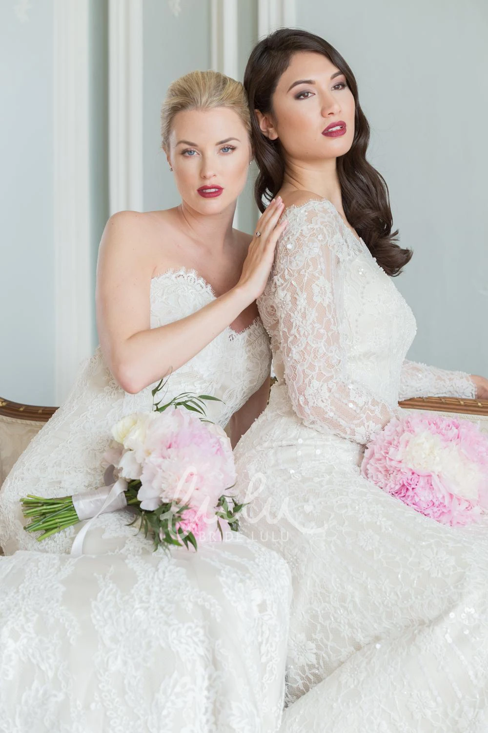 Long-Sleeve Off-The-Shoulder Lace Wedding Dress with Beading Gorgeous Bridal Gown