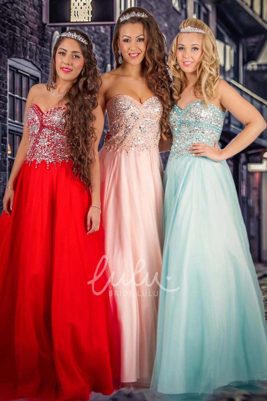 Sweetheart Sleeveless Beaded Tulle&Satin A-Line Prom Dress Simple Prom Dress for Women