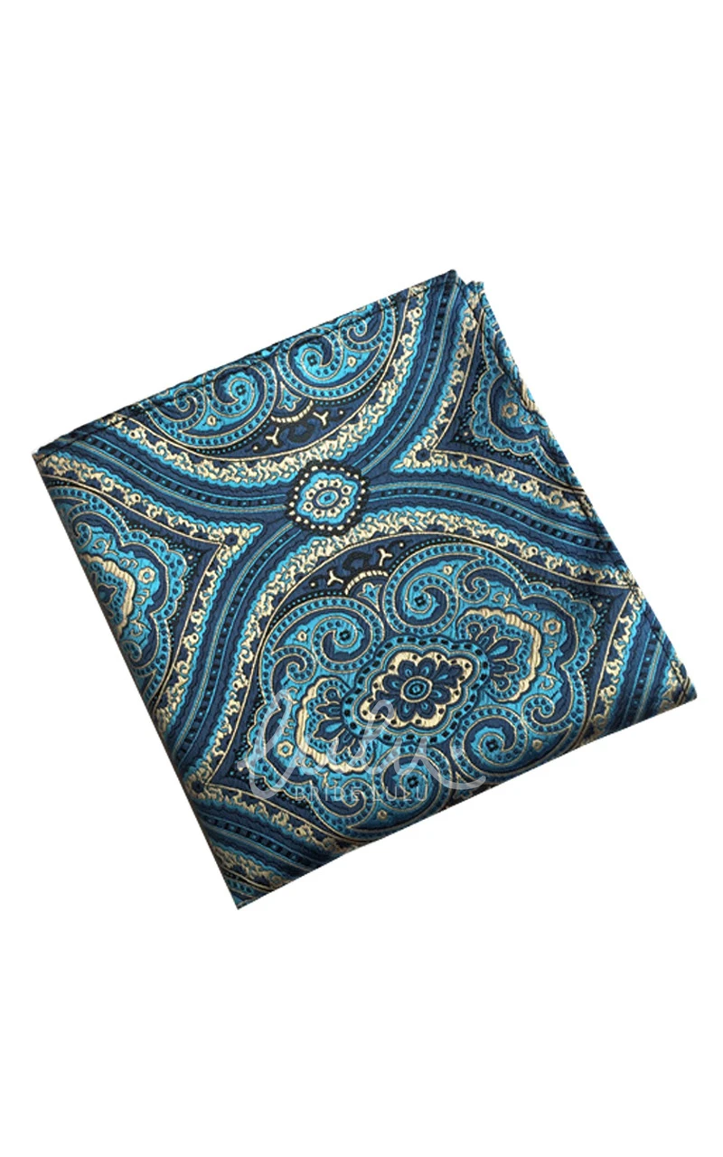 Floral Print and Polka Dot Pocket Square-10 Color Options