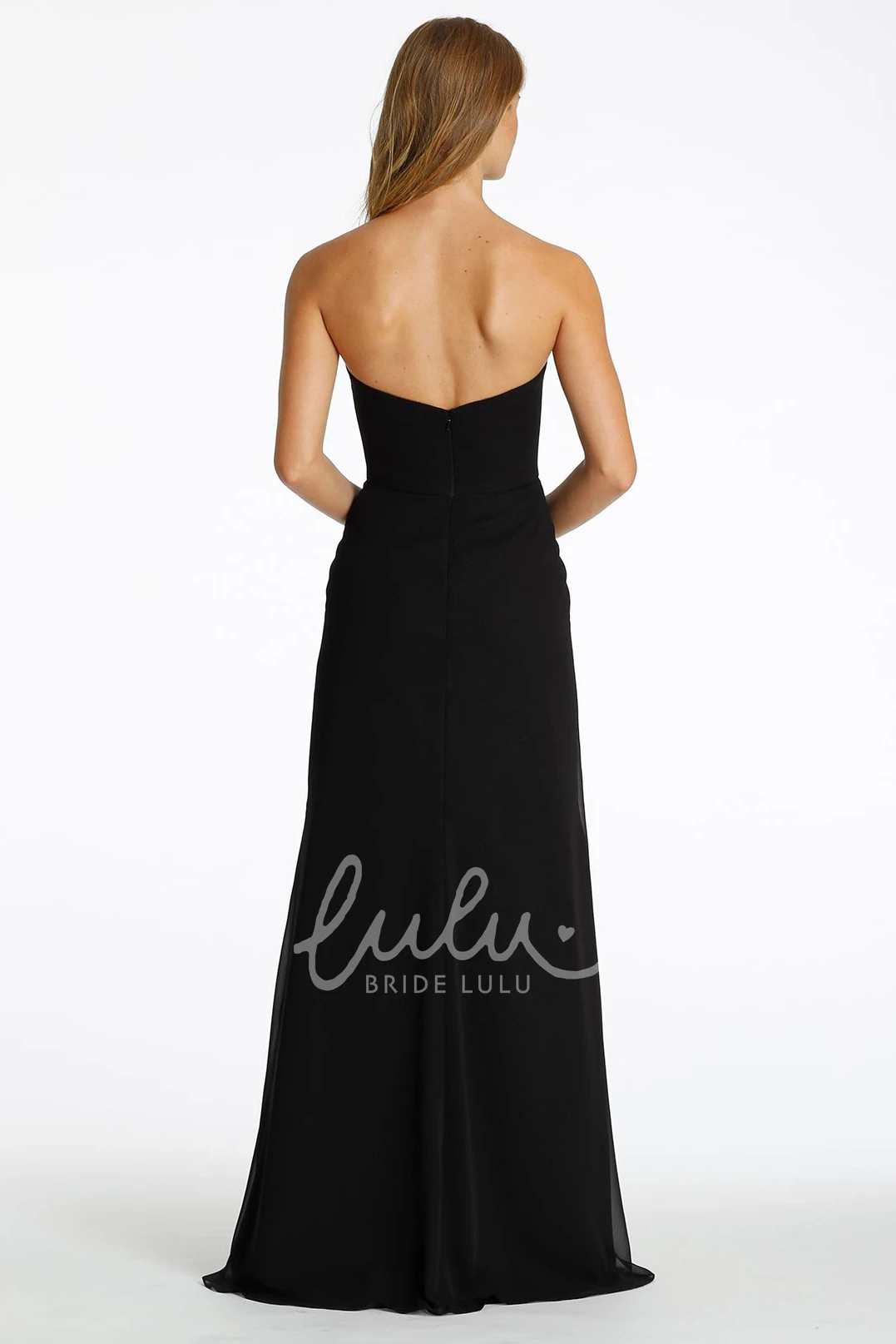 Sweetheart Caped Chiffon Bridesmaid Dress with Sleeveless Design