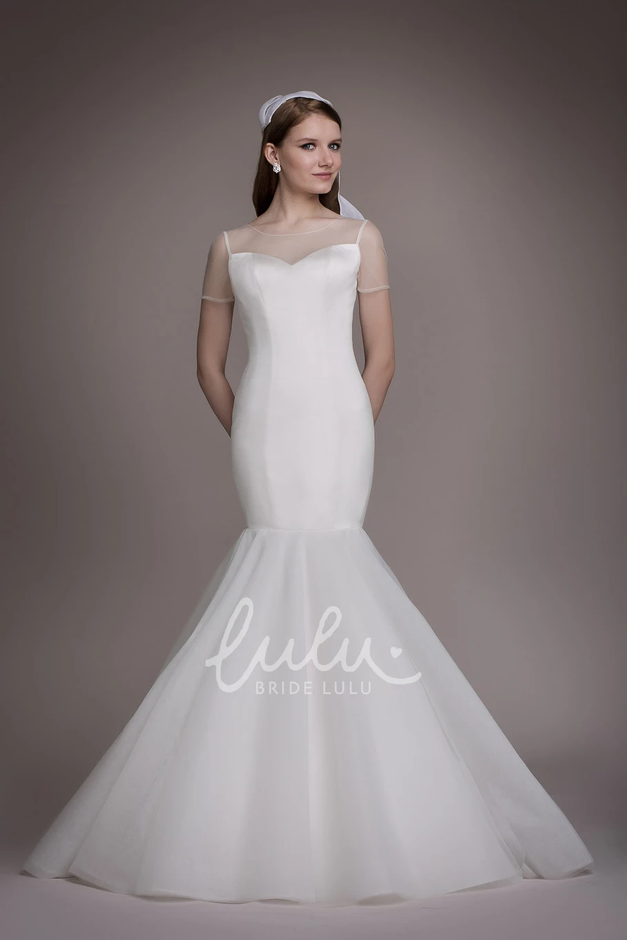 Satin Organza Mermaid Wedding Dress Stylish & Elegant