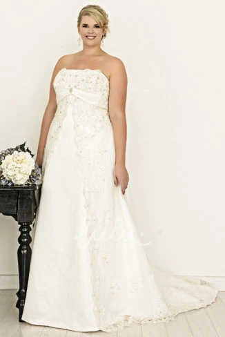Plus Size Satin V-Neck Wedding Dress Sleeveless Elegant 2025