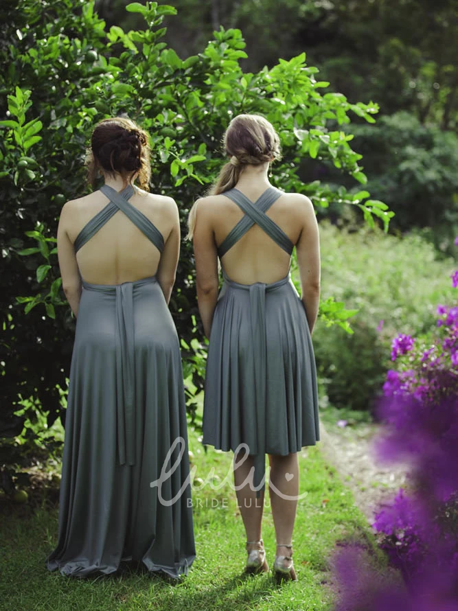 Knee-Length Halter Chiffon Bridesmaid Dress with Sleeveless Ruching and Straps