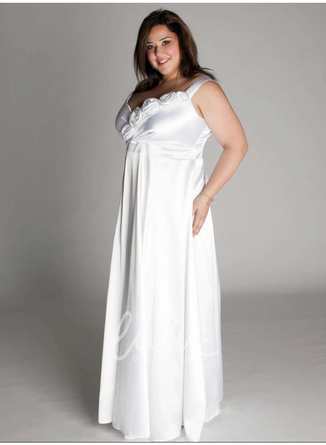 Chiffon Floor-Length Dress with Flowers Sleeveless Design