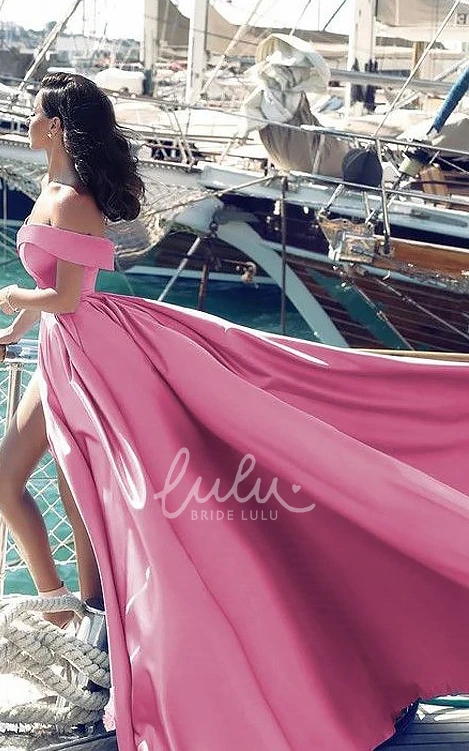 Sleeveless A-Line Satin Prom Dress with Criss Cross and Pleats Casual Prom Dress