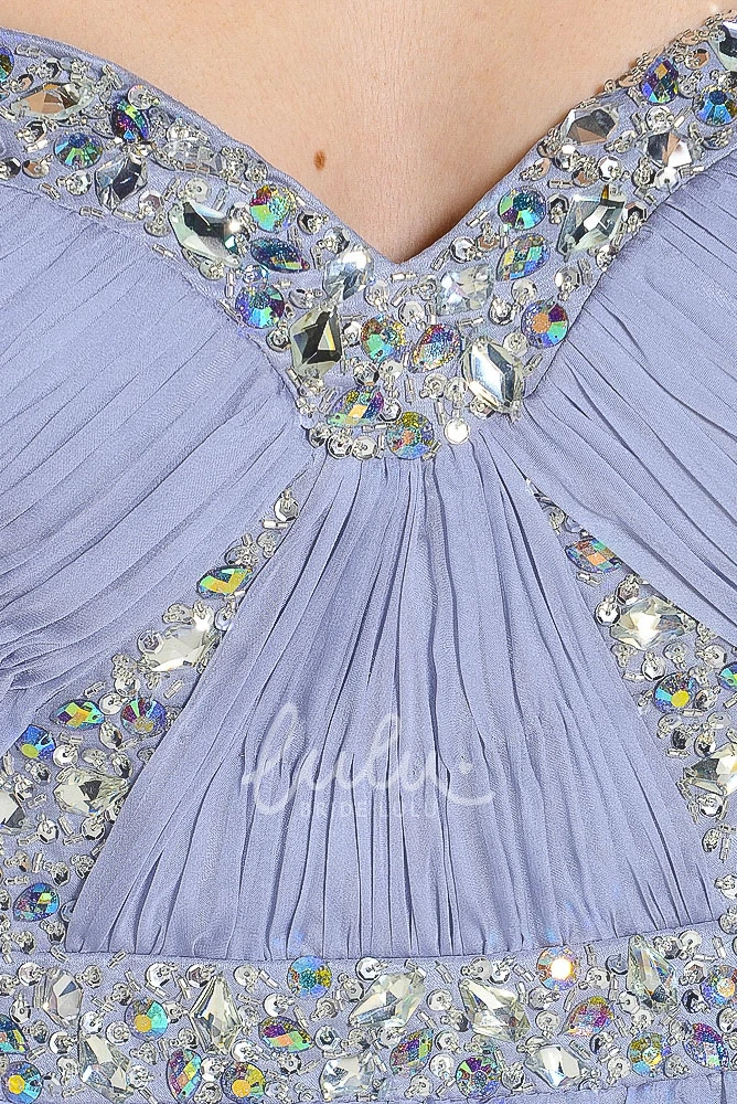 Chiffon Sweetheart Prom Dress Sleeveless Floor-Length Beaded