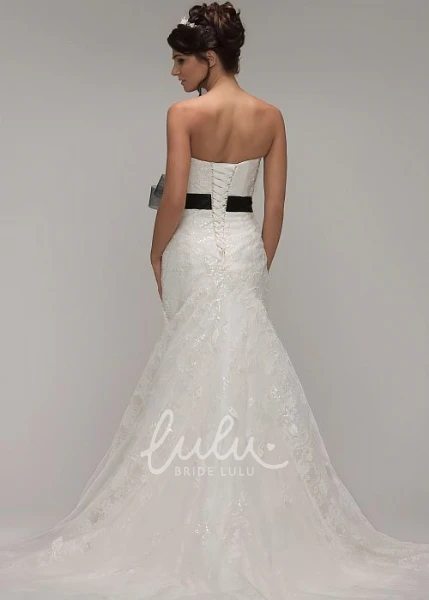Lace Sweetheart Wedding Dress with Corset Back Sheath