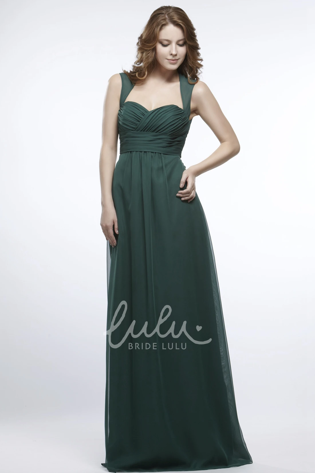 Cap Sleeve Sweetheart Criss-Cross Chiffon Bridesmaid Dress With Keyhole Modern Bridesmaid Dress