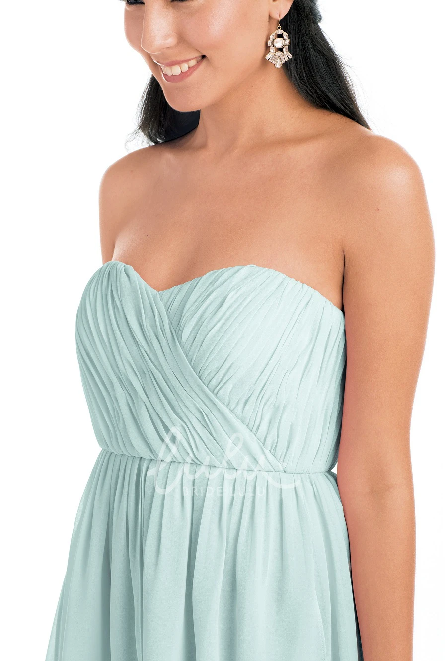 Knee-Length Sweetheart Sleeveless Chiffon Convertible Bridesmaid Dress Criss-Cross Muti-Color