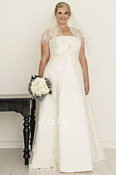 Plus Size Satin V-Neck Wedding Dress Sleeveless Elegant 2025