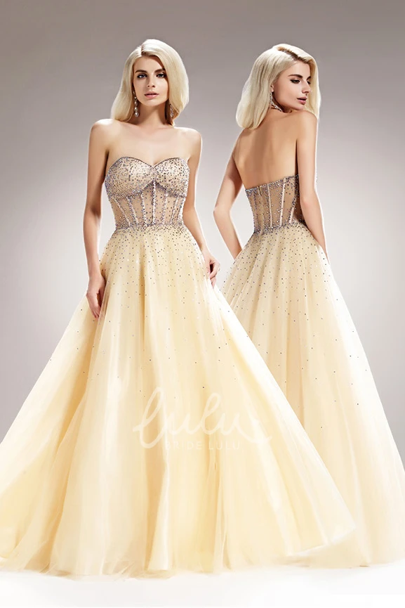 Sequined Sweetheart Backless Dress Prom Dress