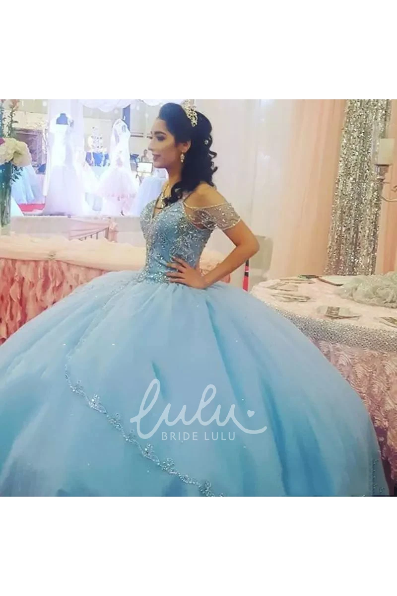 Mermaid Trumpet A-Line Lace Tulle Dress with High Neck and Short Sleeves Prom Dress