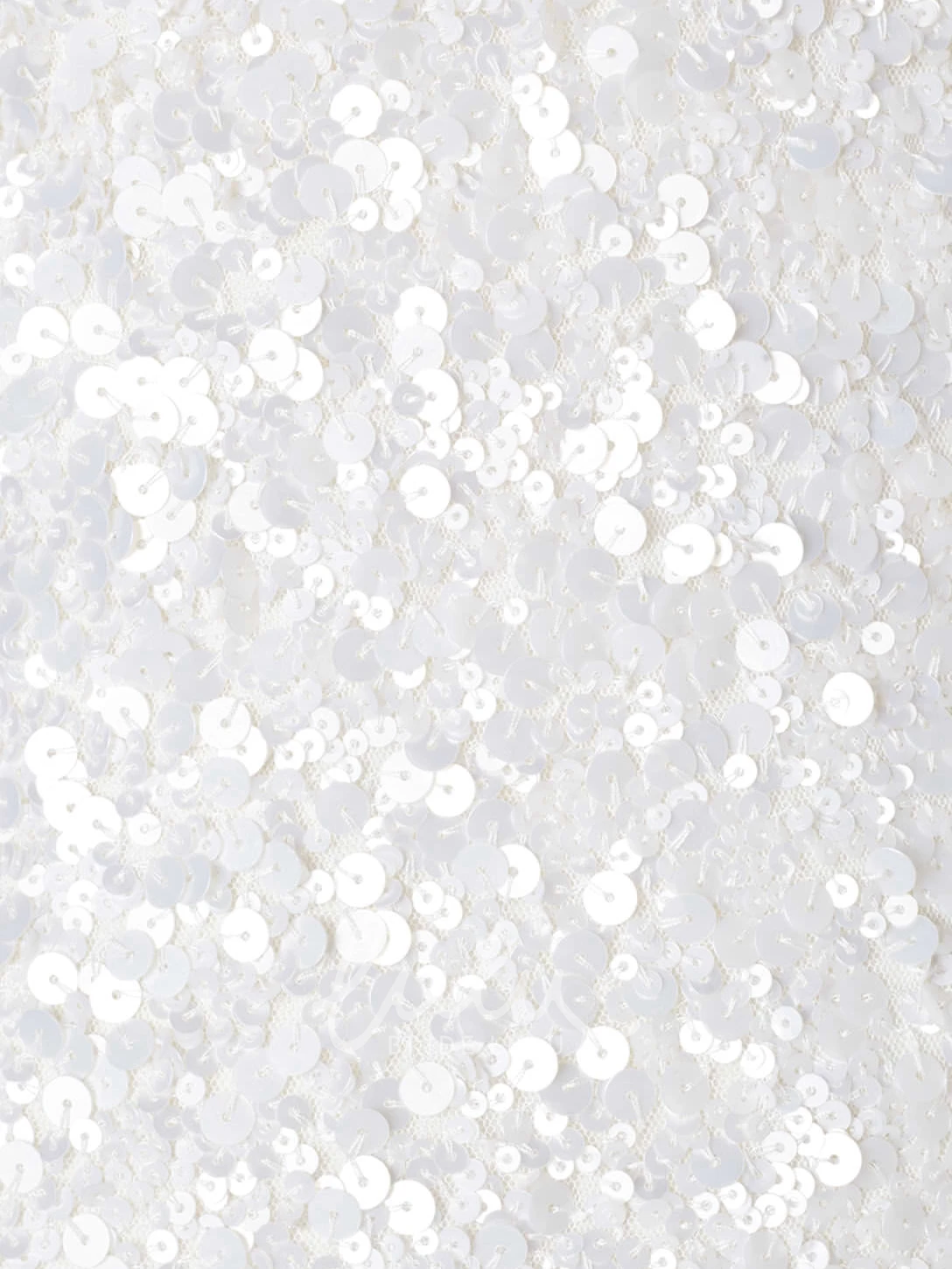 Sequin Sheath Wedding Dress with V-Neck and Low-V Back Floor-Length