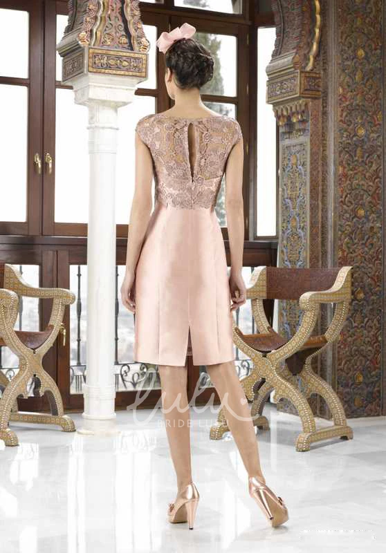 Knee-Length Satin Appliqued Mother of the Bride Dress Casual Dress