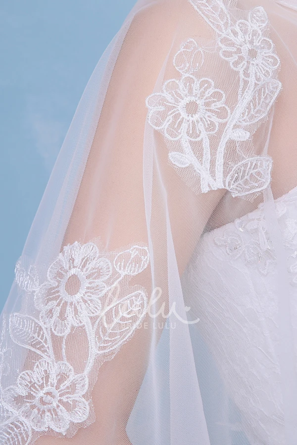 Lace Diamond Cape Round Neck Set Of White Shawl Wedding Dress New Unique Bridal Gown