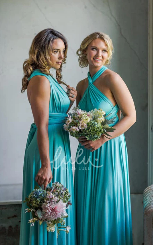 Convertible V-neck Jersey Bridesmaid Dress Elegant & Unique