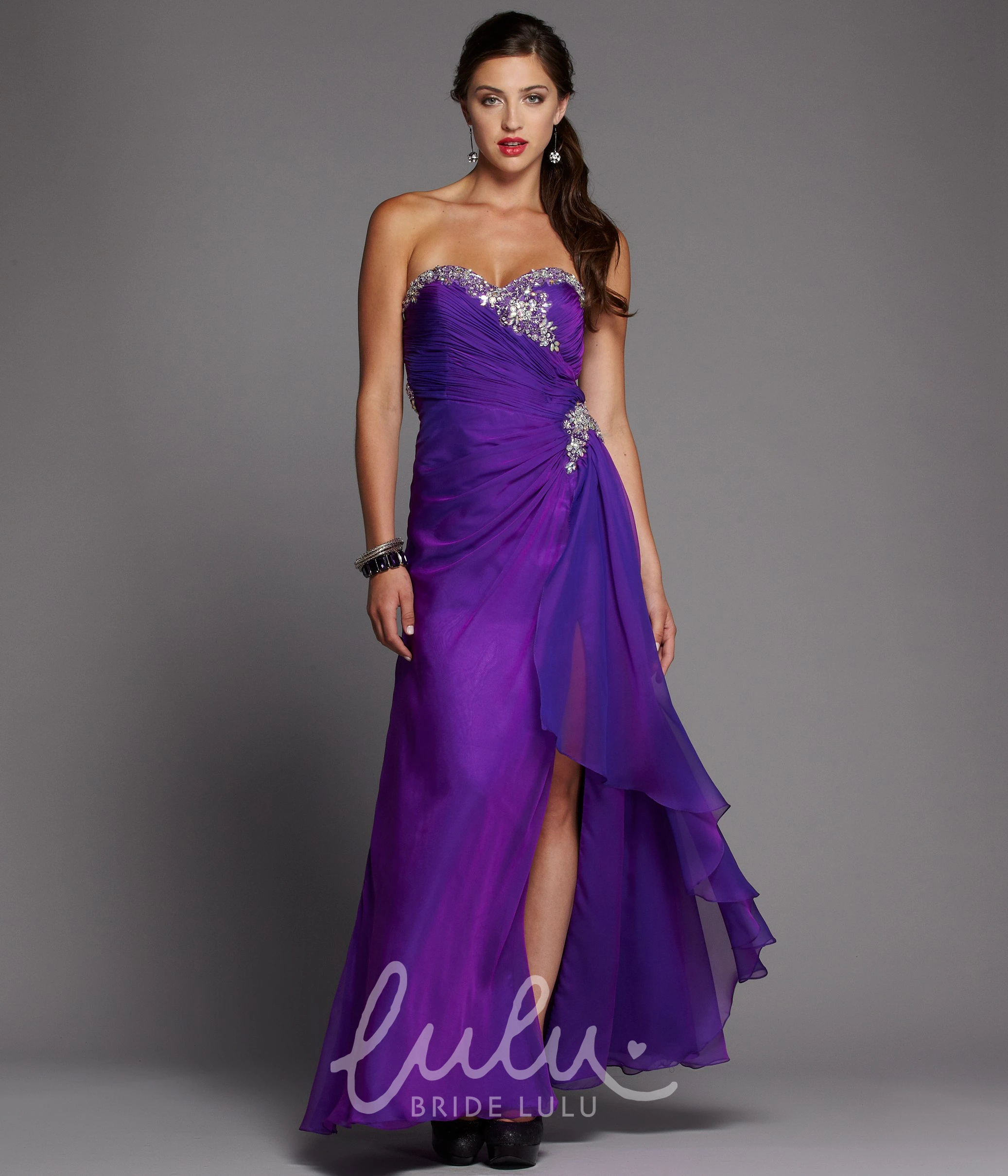 Beaded Sweetheart A-Line Formal Dress with Criss Cross Back
