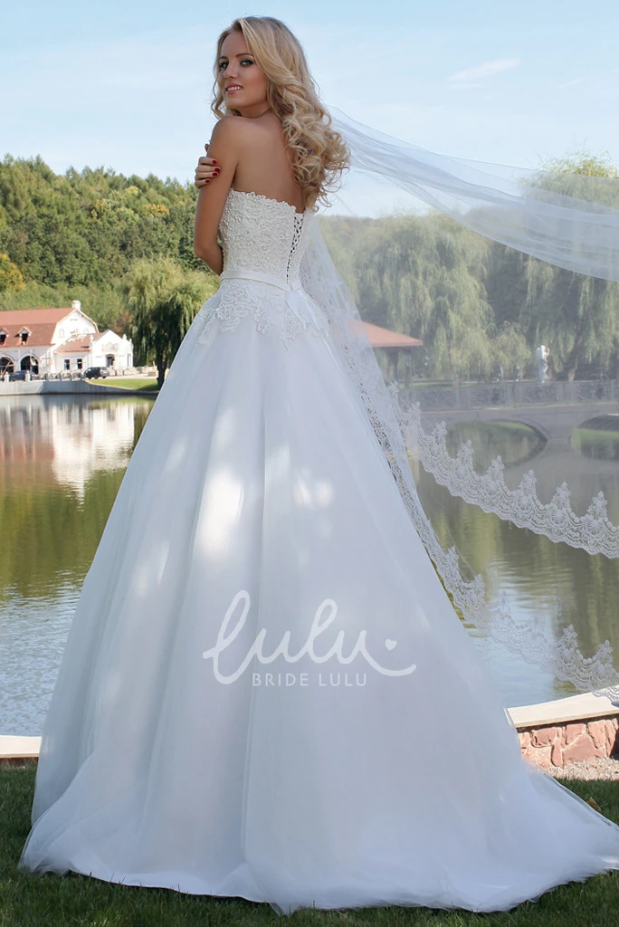 Jeweled Tulle Wedding Dress with Lace Up Ball Gown Strapless