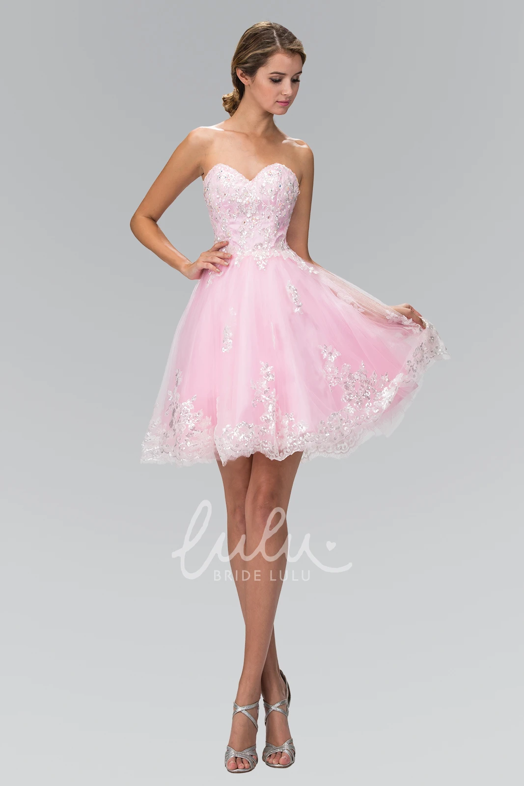 Sweetheart Tulle A-Line Dress with Beading Prom Dress