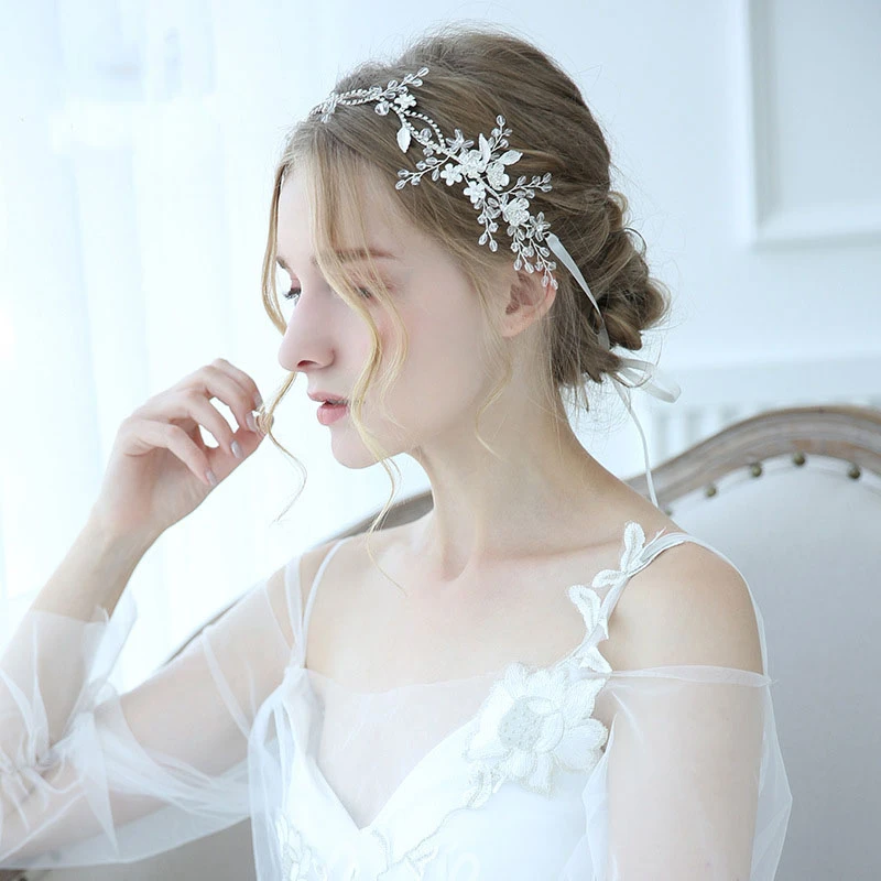 Korean Style Handmade Silver Floral Headbands