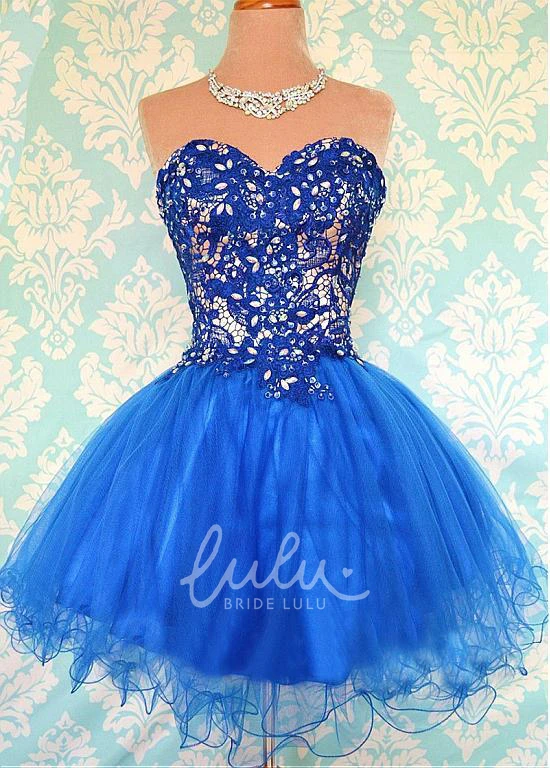 Sleeveless Short Homecoming Dress with Sweetheart Neckline and Appliques Modern Prom Dress