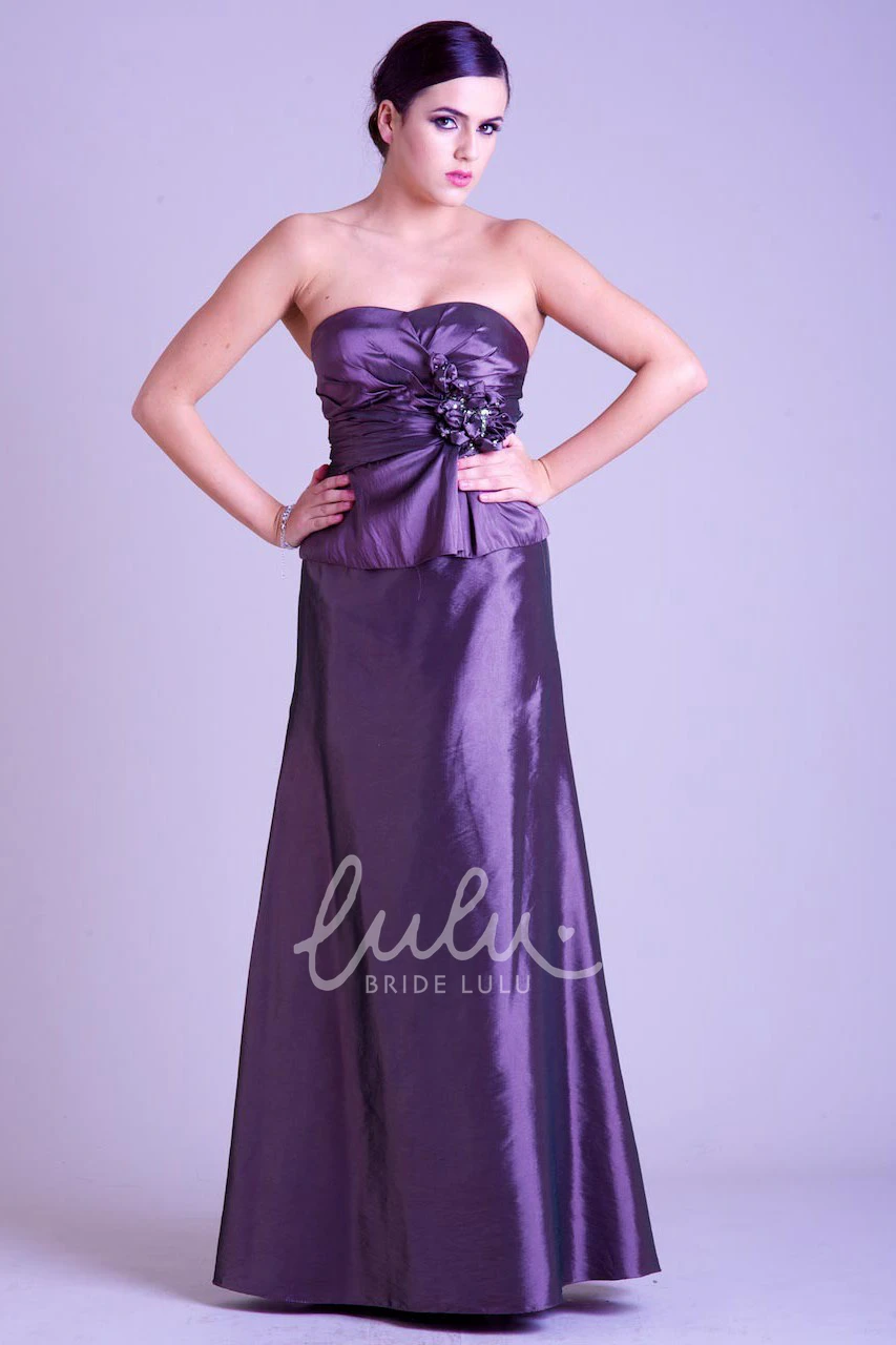 Strapless Satin Prom Dress with Cape and Flower Beaded Sheath Gown with 3-4 Sleeves
