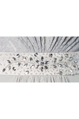 Chiffon Long Mother Of The Bride Dress Jewel Neck Cap Sleeve with Crystal Waist