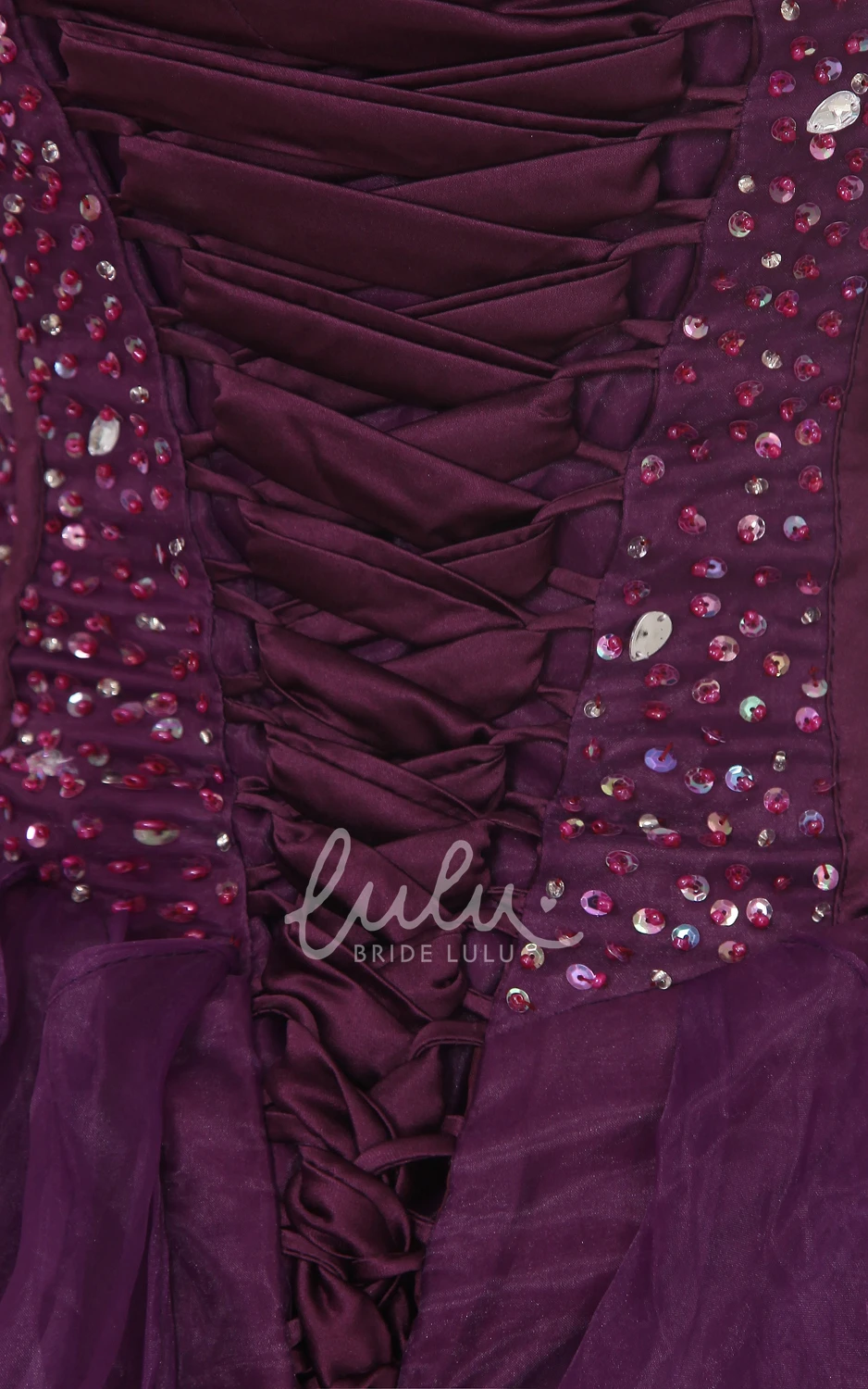 A-Line Prom Dress with Organza Ruffles and Beading Sweetheart Ball Gown