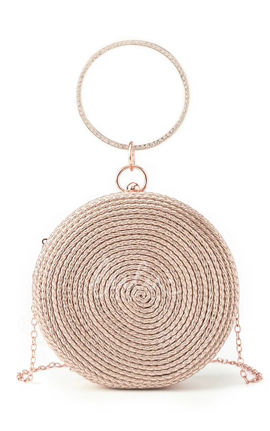 Round Woven Clutch