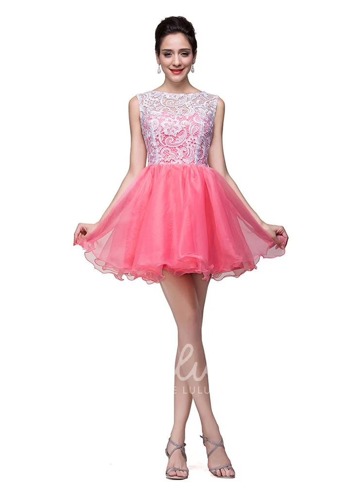 Sleeveless Lace Homecoming Dress Lovely Short Dress for Women
