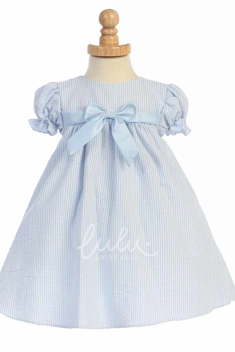 Cap-Sleeve Tiered Flower Girl Dress Bridesmaid Dress