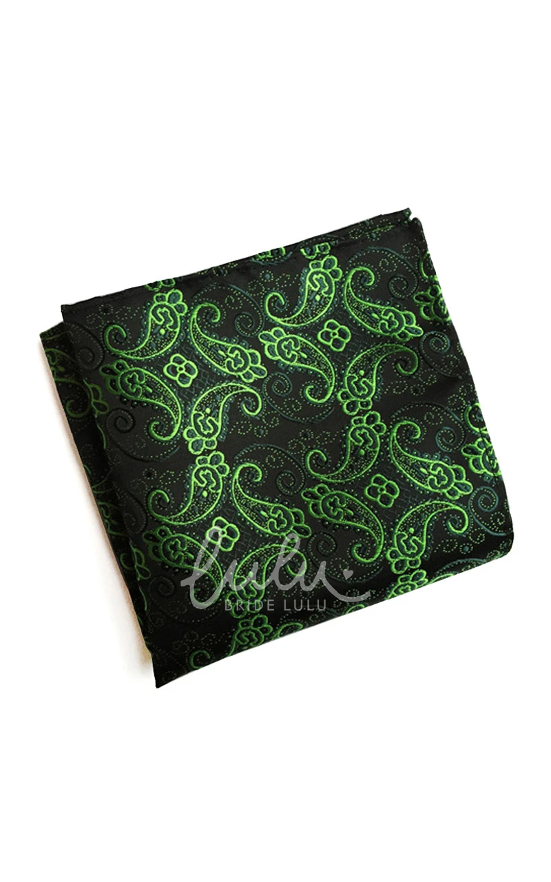 Floral Print and Polka Dot Pocket Square-10 Color Options