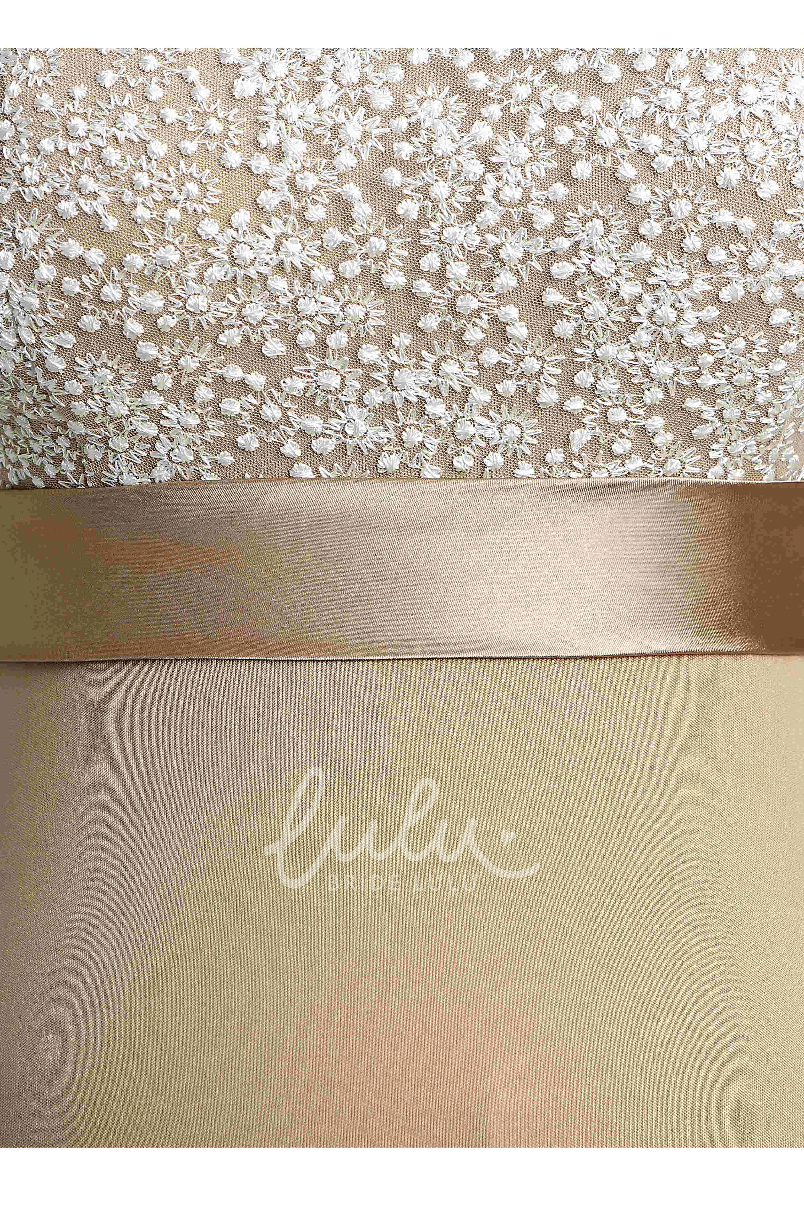 Maternity Lace A-line Dress with Cap Sleeves and Bateau Neckline