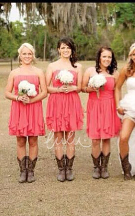 A-line Strapless Mini Dress with Cascading Ruffles and Peplum Unique Prom Dress